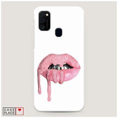 Чехол Пластиковый Samsung Galaxy M21 Потекший блеск на губах Case Place
