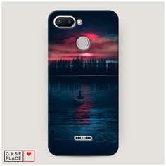 Чехол Пластиковый Xiaomi Redmi 6 Лодка в закате Case Place