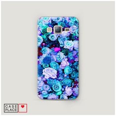 Чехол Пластиковый Samsung Galaxy J3 2016 Цветочный ковер Case Place
