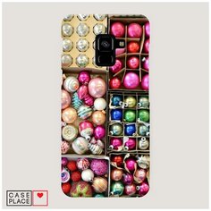 Чехол Пластиковый Samsung Galaxy A8 2018 Елочные игрушки Case Place