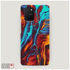 Чехол Пластиковый Samsung Galaxy S10 Lite Желто-голубой флюид Case Place