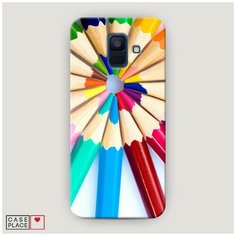 Чехол Пластиковый Samsung Galaxy A6 Цветные карандаши Case Place
