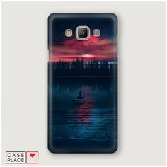 Чехол Пластиковый Samsung Galaxy A5 Лодка в закате Case Place