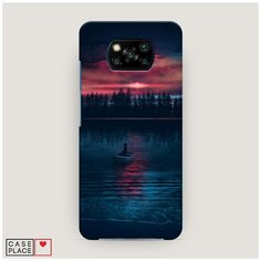 Чехол Пластиковый Xiaomi Poco X3 NFC Лодка в закате Case Place