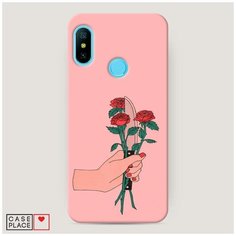 Чехол Пластиковый Xiaomi Redmi 6 Pro Розы и нож Case Place