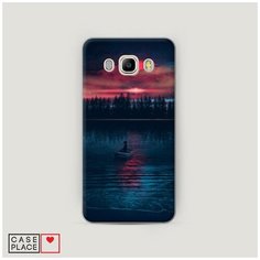Чехол Пластиковый Samsung Galaxy J5 2016 Лодка в закате Case Place