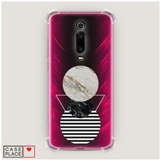 Чехол силиконовый Противоударный Xiaomi Mi 9T Пирамида из кругов Case Place