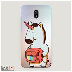 Чехол Пластиковый Xiaomi Redmi 8A Единорог и телевизор Case Place