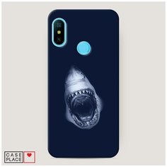 Чехол Пластиковый Xiaomi Redmi 6 Pro Пасть акулы Case Place