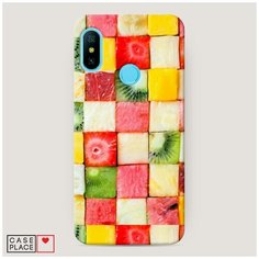 Чехол Пластиковый Xiaomi Redmi 6 Pro Фруктовые кубики Case Place
