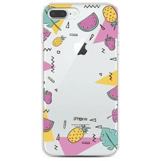 Силиконовый чехол "Летняя рамка" на Apple iPhone 8 Plus / Айфон 8 Плюс Case Place