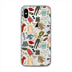 Силиконовый чехол "Модный гардероб" на Apple iPhone XS (10S) / Айфон Икс Эс Case Place