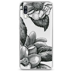 Силиконовый чехол "Цветы тату" на Samsung Galaxy A40 / Самсунг Галакси А40 Case Place