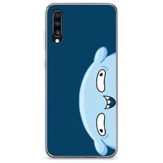 Силиконовый чехол "Подушка синий фон" на Samsung Galaxy A70 / Самсунг Галакси А70 Case Place