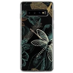 Силиконовый чехол "Тени стрекоз" на Samsung Galaxy S10 / Самсунг Галакси S10 Case Place