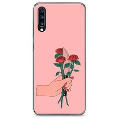 Силиконовый чехол "Розы и нож" на Samsung Galaxy A70 / Самсунг Галакси А70 Case Place
