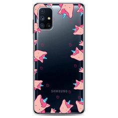 Силиконовый чехол "Рамка из розовых единорогов" на Samsung Galaxy M31s / Самсунг Галакси M31s Case Place