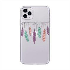 Силиконовый чехол "Гирлянда из перьев 2" на Apple iPhone 11 Pro / Айфон 11 Про Case Place