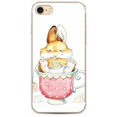 Силиконовый чехол "Заяц в кружке" на Apple iPhone 8 / Айфон 8 Case Place