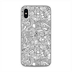 Силиконовый чехол "Бильярдная мозаика" на Apple iPhone X (10) / Айфон Икс (Десять) Case Place