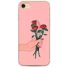 Силиконовый чехол "Розы и нож" на Apple iPhone 7 / Айфон 7 Case Place