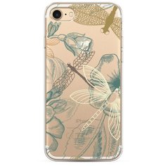 Силиконовый чехол "Тени стрекоз" на Apple iPhone 7 / Айфон 7 Case Place