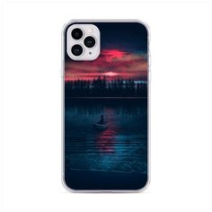 Силиконовый чехол "Лодка в закате" на Apple iPhone 11 Pro Max / Айфон 11 Про Макс Case Place