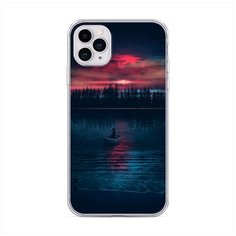 Силиконовый чехол "Лодка в закате" на Apple iPhone 11 Pro / Айфон 11 Про Case Place