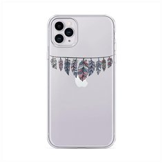 Силиконовый чехол "Гирлянда из перьев 1" на Apple iPhone 11 Pro Max / Айфон 11 Про Макс Case Place