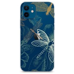 Силиконовый чехол "Тени стрекоз" на Apple iPhone 12 mini / Айфон 12 Мини Case Place