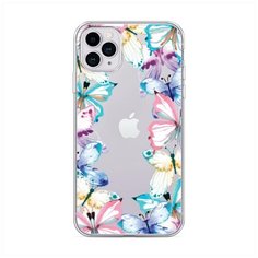 Силиконовый чехол "Рамка из бабочек" на Apple iPhone 11 Pro / Айфон 11 Про Case Place