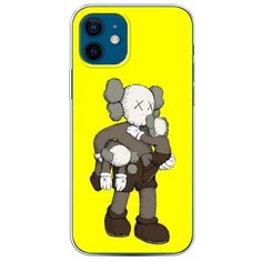 Силиконовый чехол "Кукла KAWS" на Apple iPhone 12 / Айфон 12 Case Place