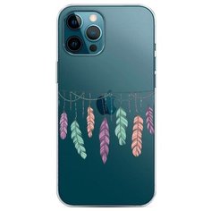 Силиконовый чехол "Гирлянда из перьев 2" на Apple iPhone 12 Pro Max / Айфон 12 Про Макс Case Place