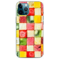 Силиконовый чехол "Фруктовые кубики" на Apple iPhone 12 Pro Max / Айфон 12 Про Макс Case Place
