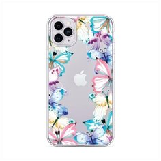 Силиконовый чехол "Рамка из бабочек" на Apple iPhone 11 Pro Max / Айфон 11 Про Макс Case Place