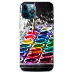 Силиконовый чехол "Палитра красок" на Apple iPhone 12 Pro Max / Айфон 12 Про Макс Case Place