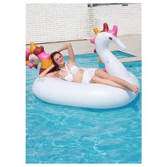 Надувной матрас для плавания "Белый карамельный морской конек" (190 * 120 * 120 см) All Kigurumi