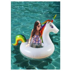 Надувной матрас для плавания "Радужный единорог" (150 * 120 см) All Kigurumi