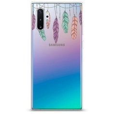 Силиконовый чехол "Гирлянда из перьев 2" на Samsung Galaxy Note 10 + / Самсунг Гэлакси Нот 10 Плюс Case Place