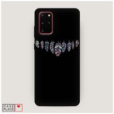 Чехол силиконовый Матовый Samsung Galaxy S20 Plus Гирлянда из перьев 1 Case Place