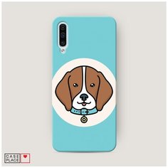 Чехол Пластиковый Samsung Galaxy A50 Собака в ошейнике Case Place