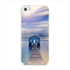 Силиконовый чехол "Домик на воде" на Apple iPhone 5/5S/SE / Айфон 5/5S/SE Case Place
