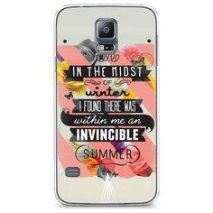 Силиконовый чехол "Летний постер" на Samsung Galaxy S5 / Самсунг Галакси С 5 Case Place