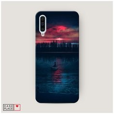 Чехол Пластиковый Samsung Galaxy A50 Лодка в закате Case Place