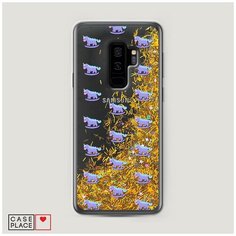 Чехол Жидкий с блестками Samsung Galaxy S9 Plus Качели-единороги фон Case Place