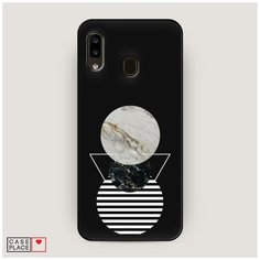 Чехол силиконовый Матовый Samsung Galaxy A20 Пирамида из кругов Case Place