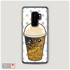 Чехол Жидкий с блестками Samsung Galaxy S9 Plus Милый стакан Case Place