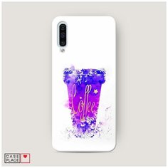 Чехол Пластиковый Samsung Galaxy A50 Кофейный стакан арт Case Place