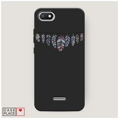 Чехол силиконовый Матовый Xiaomi Redmi 6A Гирлянда из перьев 1 Case Place