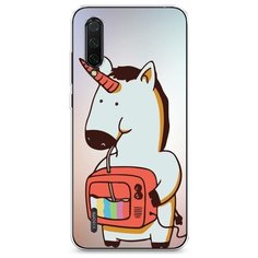 Силиконовый чехол "Единорог и телевизор" на Xiaomi Mi A3 Lite / Сяоми Ми А3 Лайт Case Place